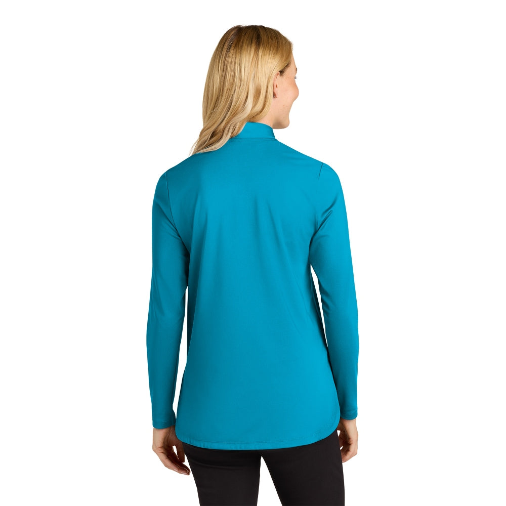 Port Authority® Ladies C-FREE® Double Knit 1/4-Zip - Parcel Blue