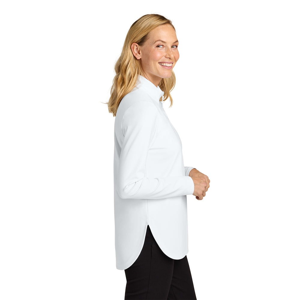 Port Authority® Ladies C-FREE® Double Knit 1/4-Zip - White