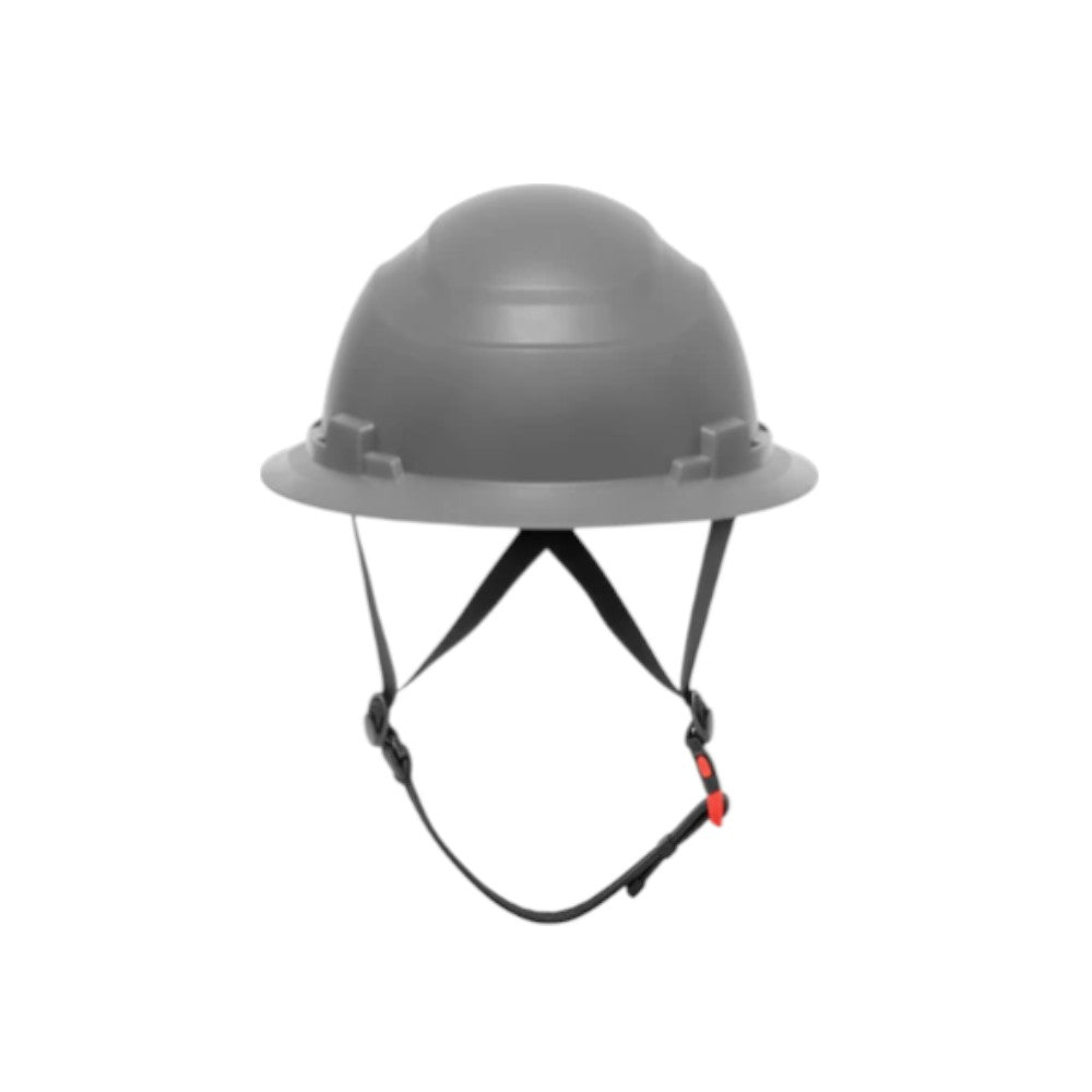 3968 | Raptor Type 2 Class E Full Brim Safety Helmet w/ Chin Strap - Grey