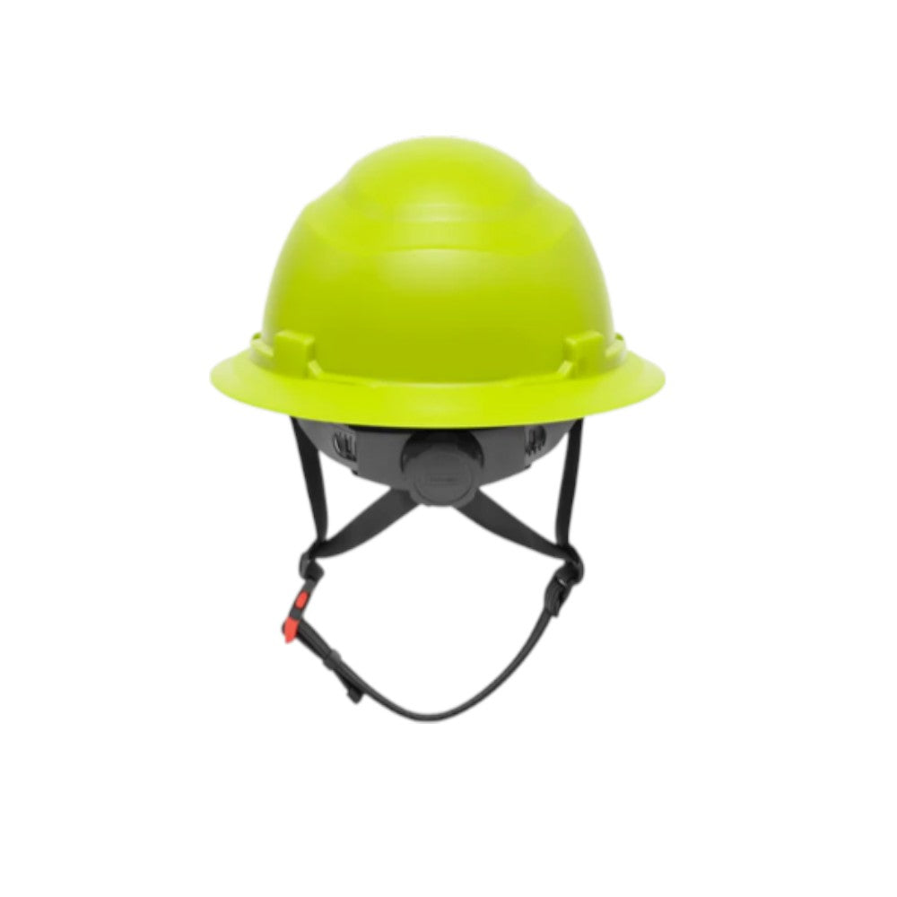 3968 | Raptor Type 2 Class E Full Brim Safety Helmet w/ Chin Strap - Lime