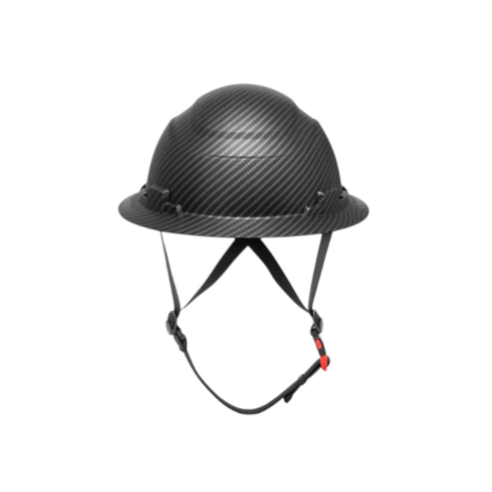 3968 | Raptor Type 2 Class E Full Brim Safety Helmet w/ Chin Strap - Matte Black Graphite