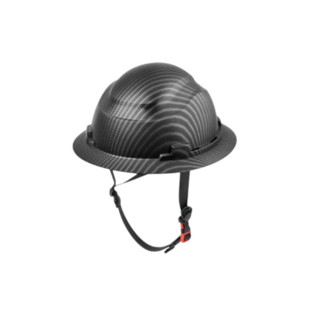 3968 | Raptor Type 2 Class E Full Brim Safety Helmet w/ Chin Strap - Matte Black Graphite