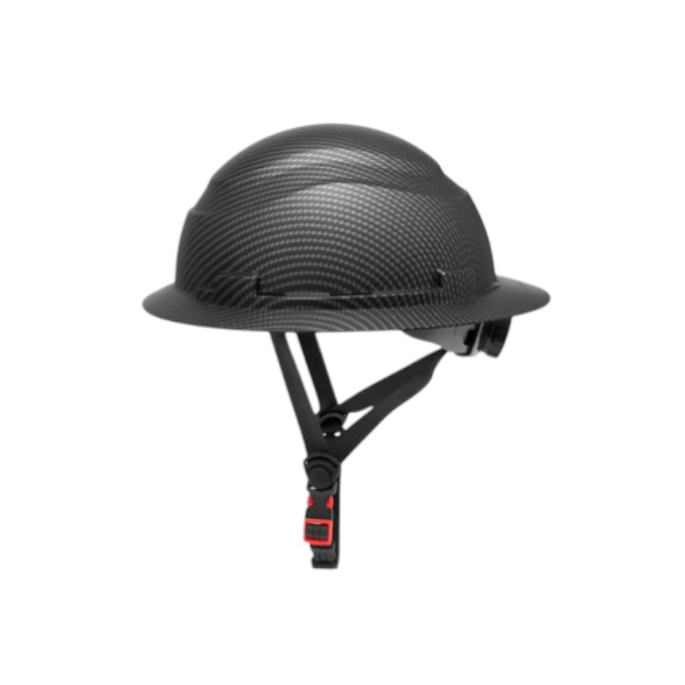 3968 | Raptor Type 2 Class E Full Brim Safety Helmet w/ Chin Strap - Matte Black Graphite