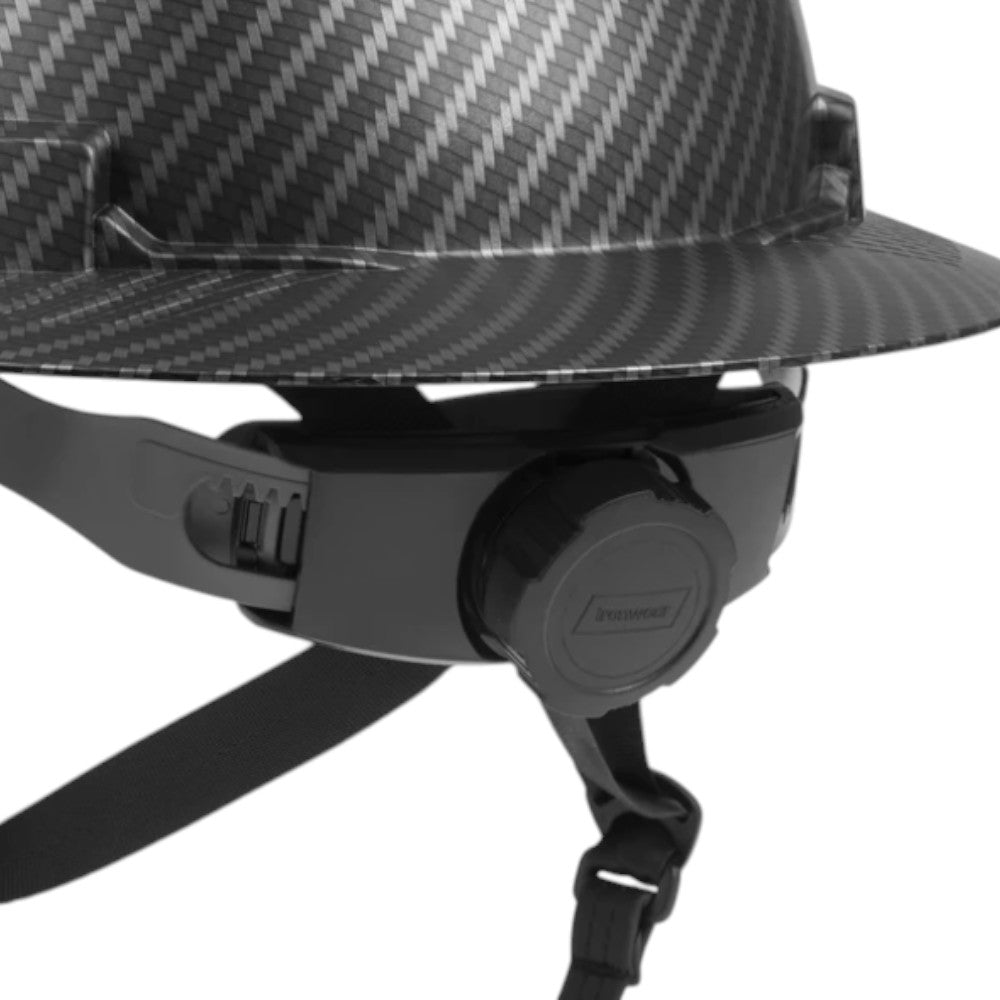 3968 | Raptor Type 2 Class E Full Brim Safety Helmet w/ Chin Strap - Matte Black Graphite