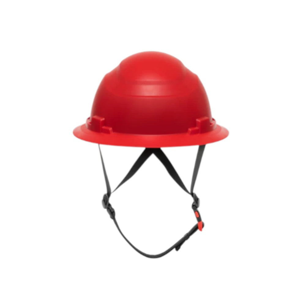 3968 | Raptor Type 2 Class E Full Brim Safety Helmet w/ Chin Strap - Red