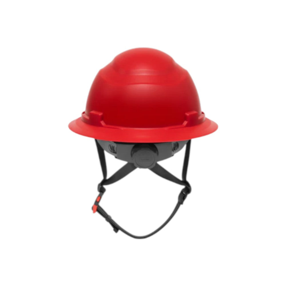 3968 | Raptor Type 2 Class E Full Brim Safety Helmet w/ Chin Strap - Red