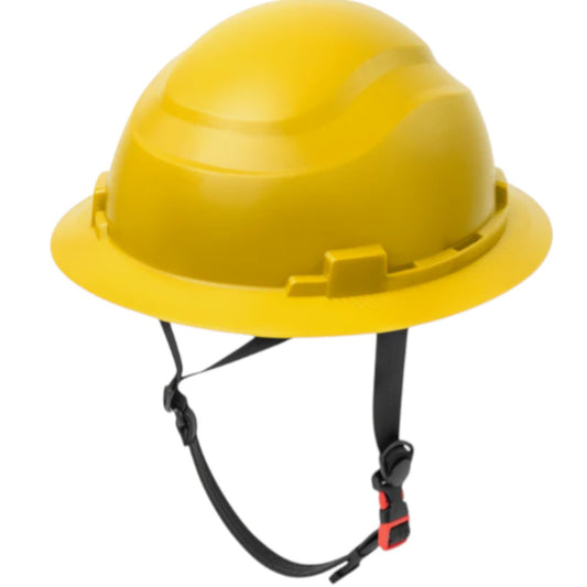3968 | Raptor Type 2 Class E Full Brim Safety Helmet w/ Chin Strap - Yellow