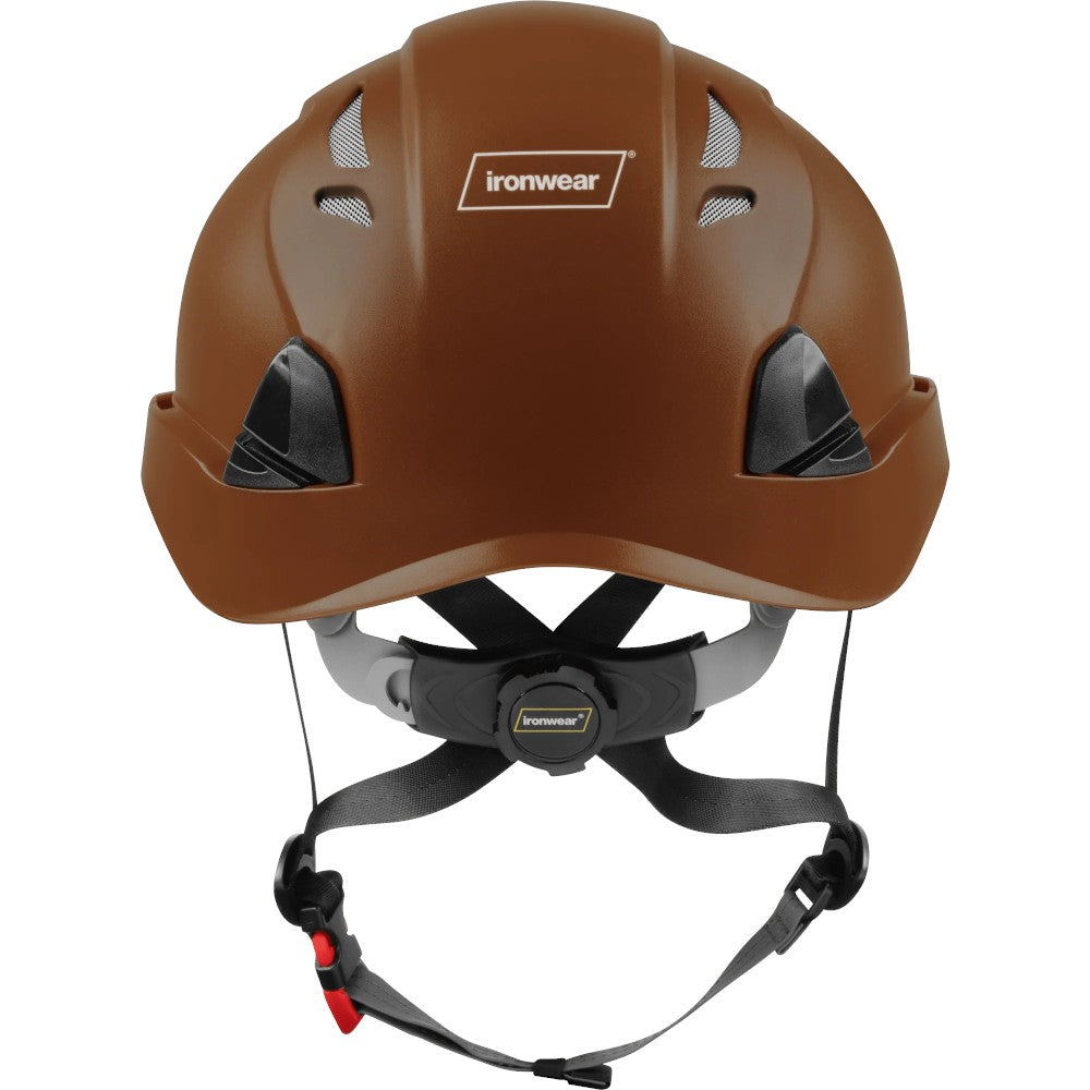 3976 | Raptor Type 2 Class C Vented Safety Helmet w/ Chin Strap - Brown