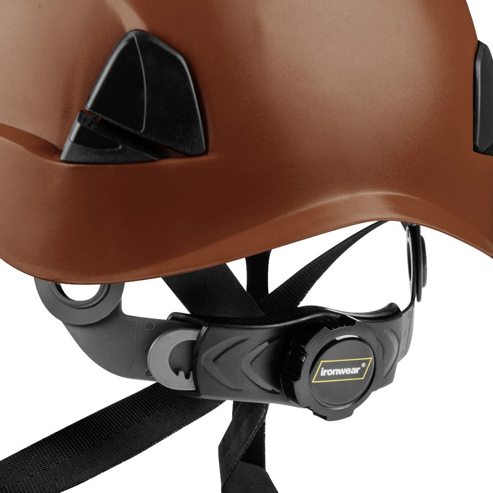 3976 | Raptor Type 2 Class C Vented Safety Helmet w/ Chin Strap - Brown