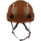 3976 | Raptor Type 2 Class C Vented Safety Helmet w/ Chin Strap - Brown