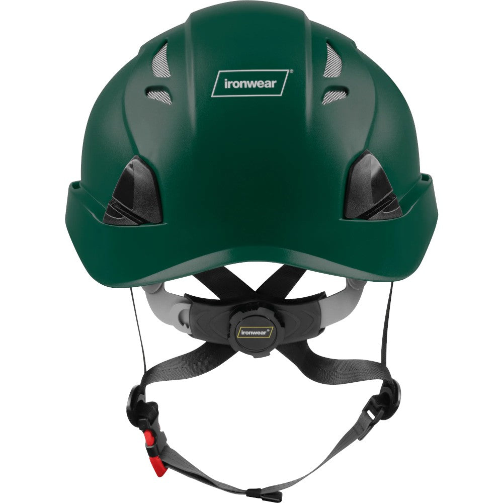 3976 | Raptor Type 2 Class C Vented Safety Helmet w/ Chin Strap - Dark Green