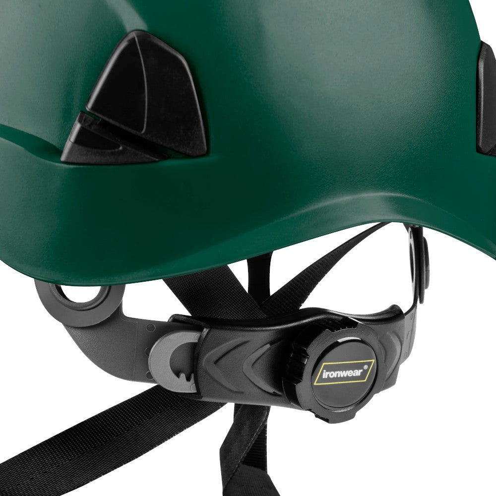 3976 | Raptor Type 2 Class C Vented Safety Helmet w/ Chin Strap - Dark Green