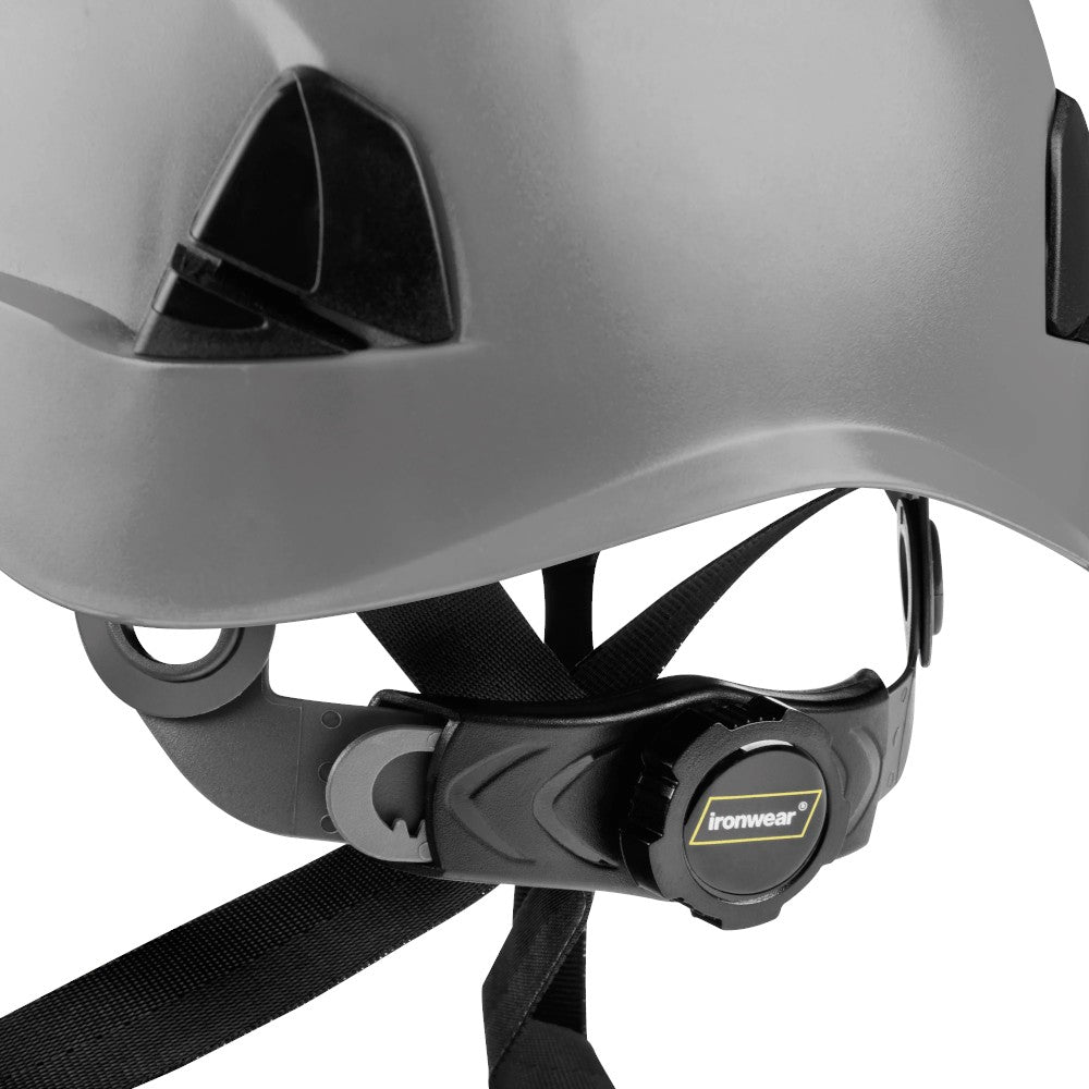 3976 | Raptor Type 2 Class C Vented Safety Helmet w/ Chin Strap - Grey