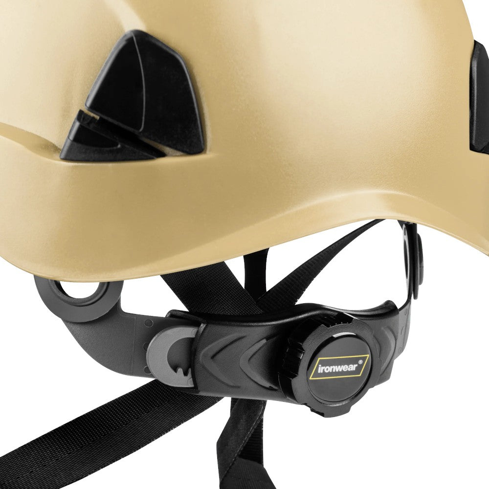 3976 | Raptor Type 2 Class C Vented Safety Helmet w/ Chin Strap - Light Buff