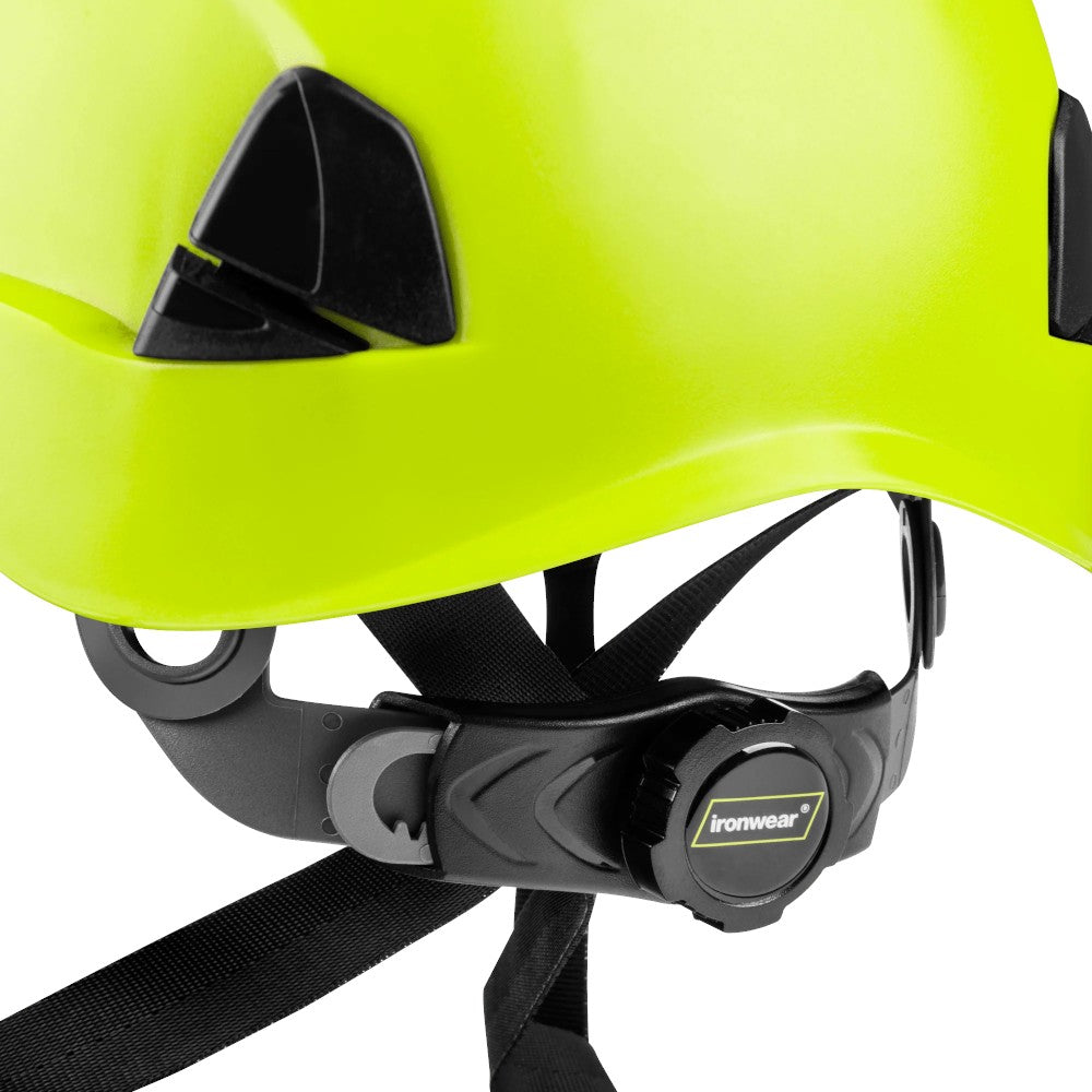 3976 | Raptor Type 2 Class C Vented Safety Helmet w/ Chin Strap - Lime