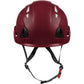 3976 | Raptor Type 2 Class C Vented Safety Helmet w/ Chin Strap - Maroon
