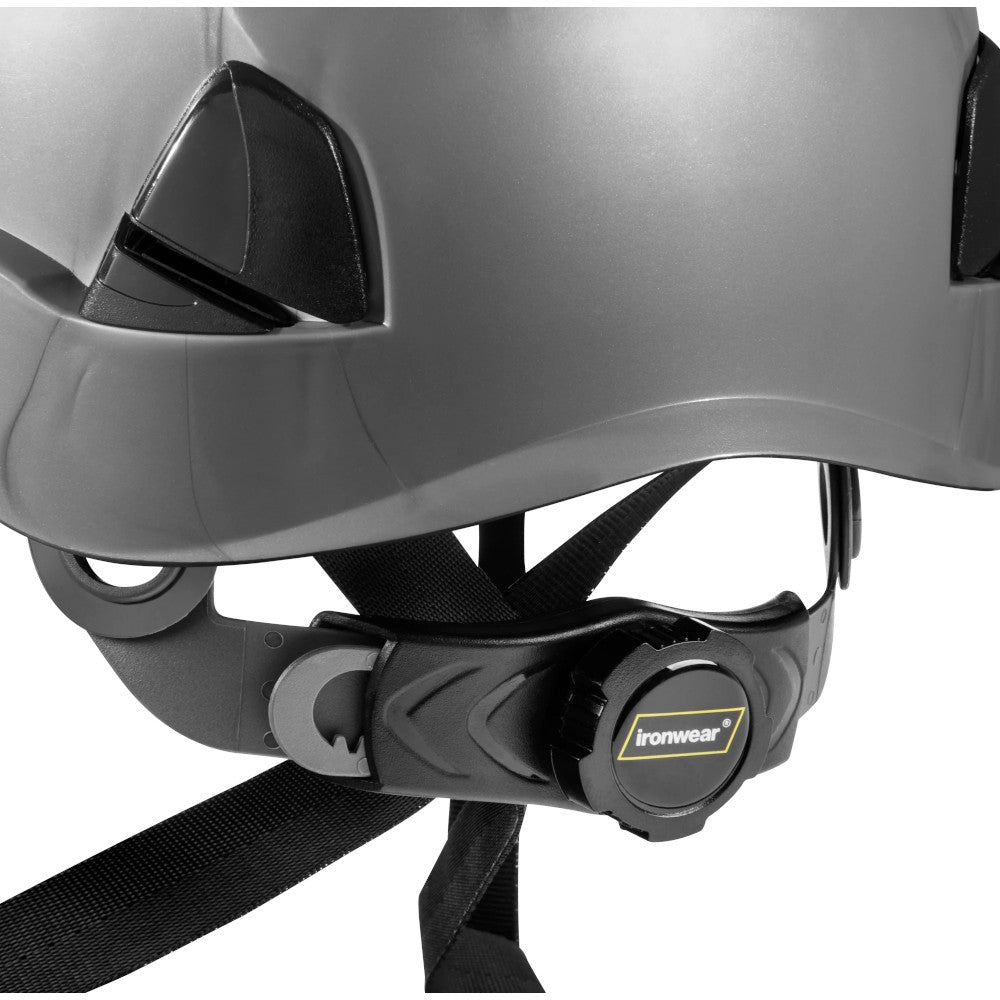 3976 | Raptor Type 2 Class C Vented Safety Helmet w/ Chin Strap - Gloss Grey