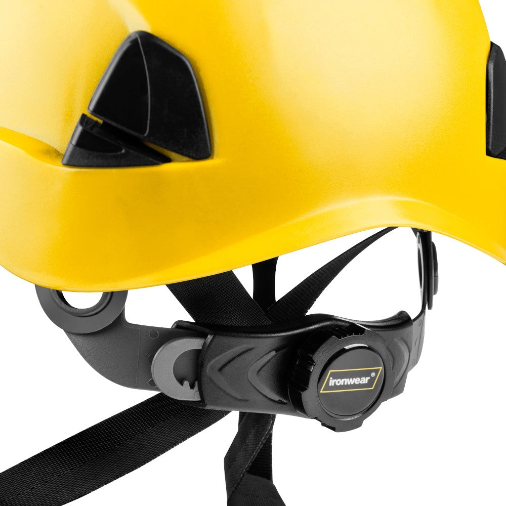 3976 | Raptor Type 2 Class C Vented Safety Helmet w/ Chin Strap - Yellow