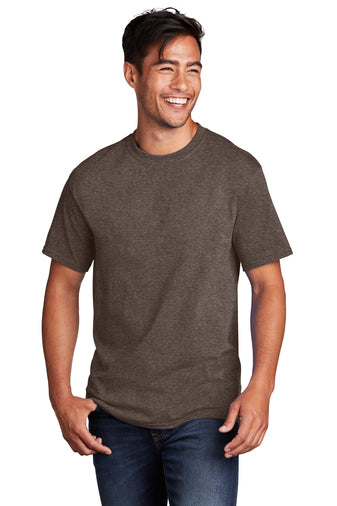 Port & Company® Core Cotton Tee - Heather Dark Chocolate Brown