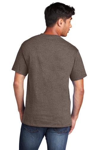 Port & Company® Core Cotton Tee - Heather Dark Chocolate Brown