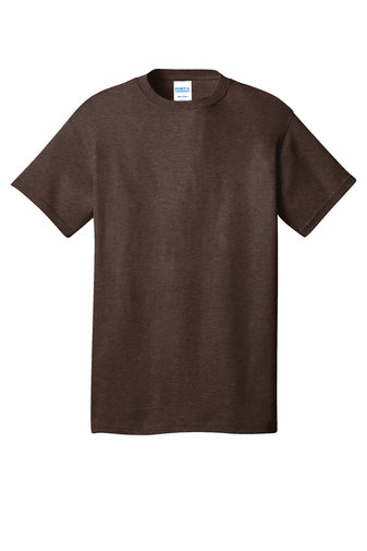 Port & Company® Core Cotton Tee - Heather Dark Chocolate Brown