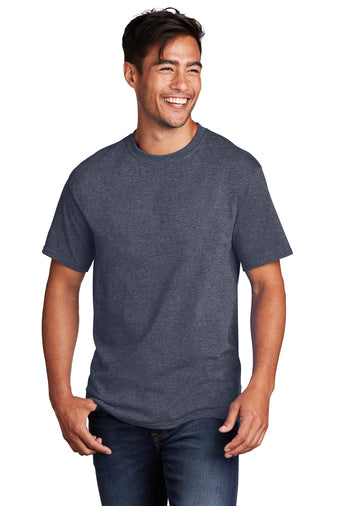 Port & Company® Core Cotton Tee - Heather Navy