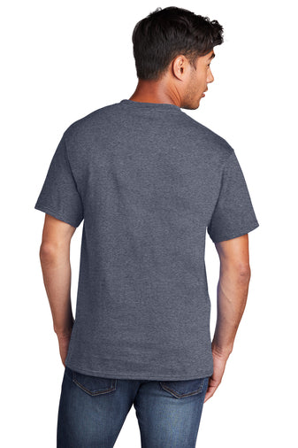 Port & Company® Core Cotton Tee - Heather Navy