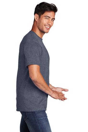 Port & Company® Core Cotton Tee - Heather Navy