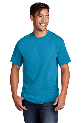 Port & Company® Core Cotton Tee - Neon Blue