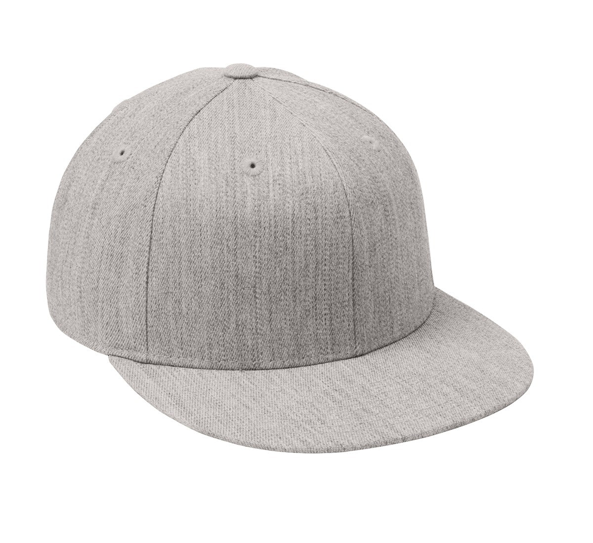 Port Authority® Flexfit 210® Flat Bill Cap - Heather Grey