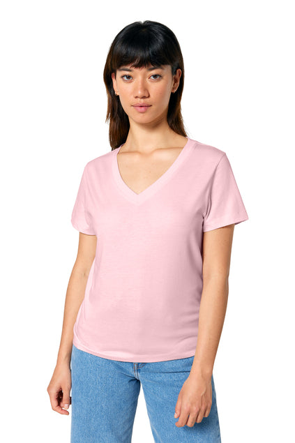 Stanley/Stella Women’s Stella Isla V-Neck Tee - Cotton Pink