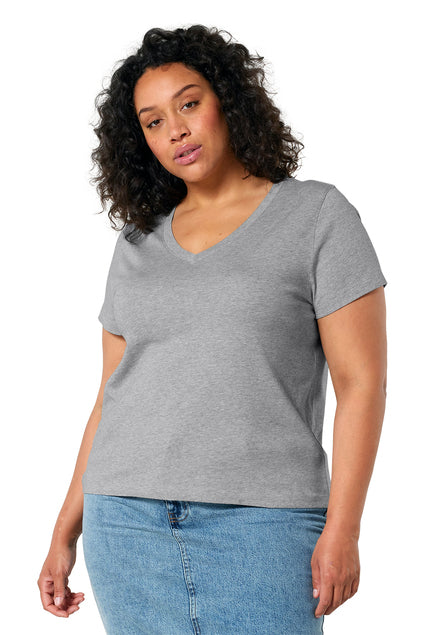 Stanley/Stella Women’s Stella Isla V-Neck Tee - Heather Grey