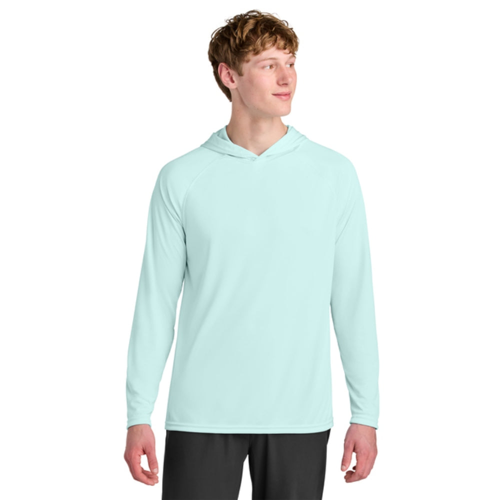 A4 Cooling Performance Long Sleeve Hooded Tee - Pastel Blue