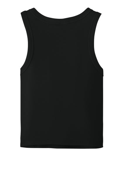 BELLA+CANVAS® Women’s Micro Rib Racer Tank - Solid Black Blend