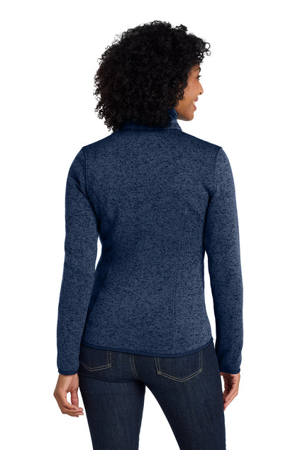 Port Authority® Women's Sweater Fleece Jacket - River Blue Navy Heather