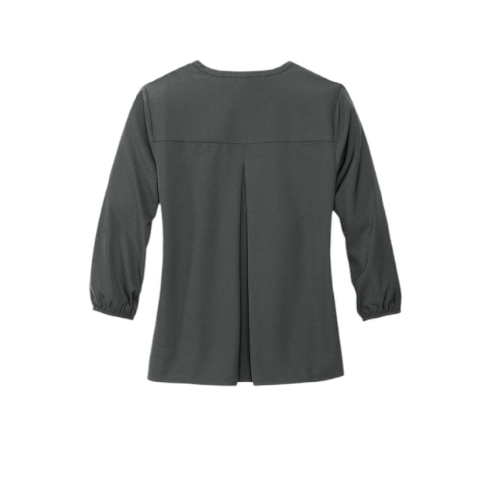 Mercer+Mettle® Women's Stretch Crepe 3/4-Sleeve Blouse - Anchor Grey