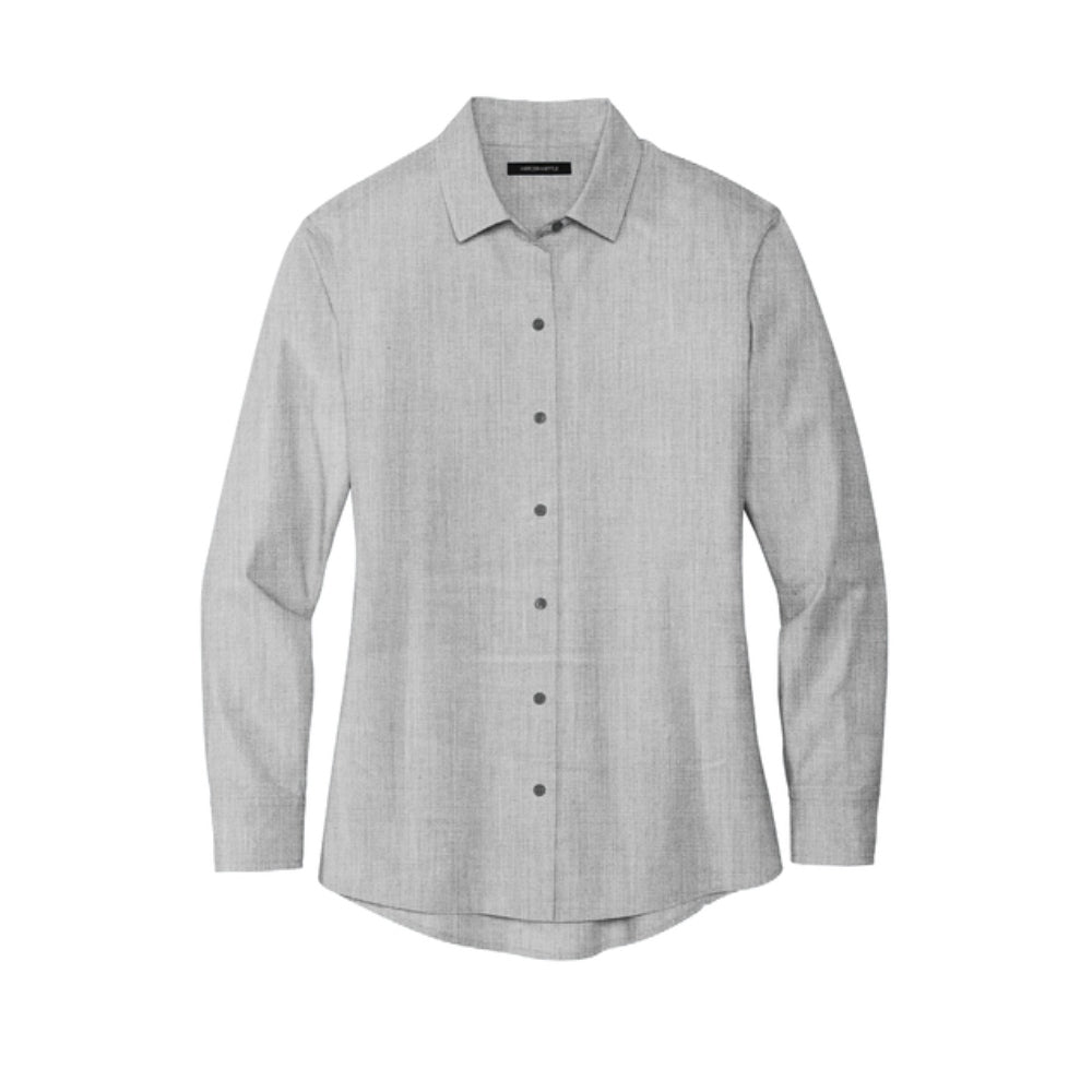 Mercer+Mettle® Women’s Long Sleeve Stretch Woven Shirt - Gusty Grey End on End