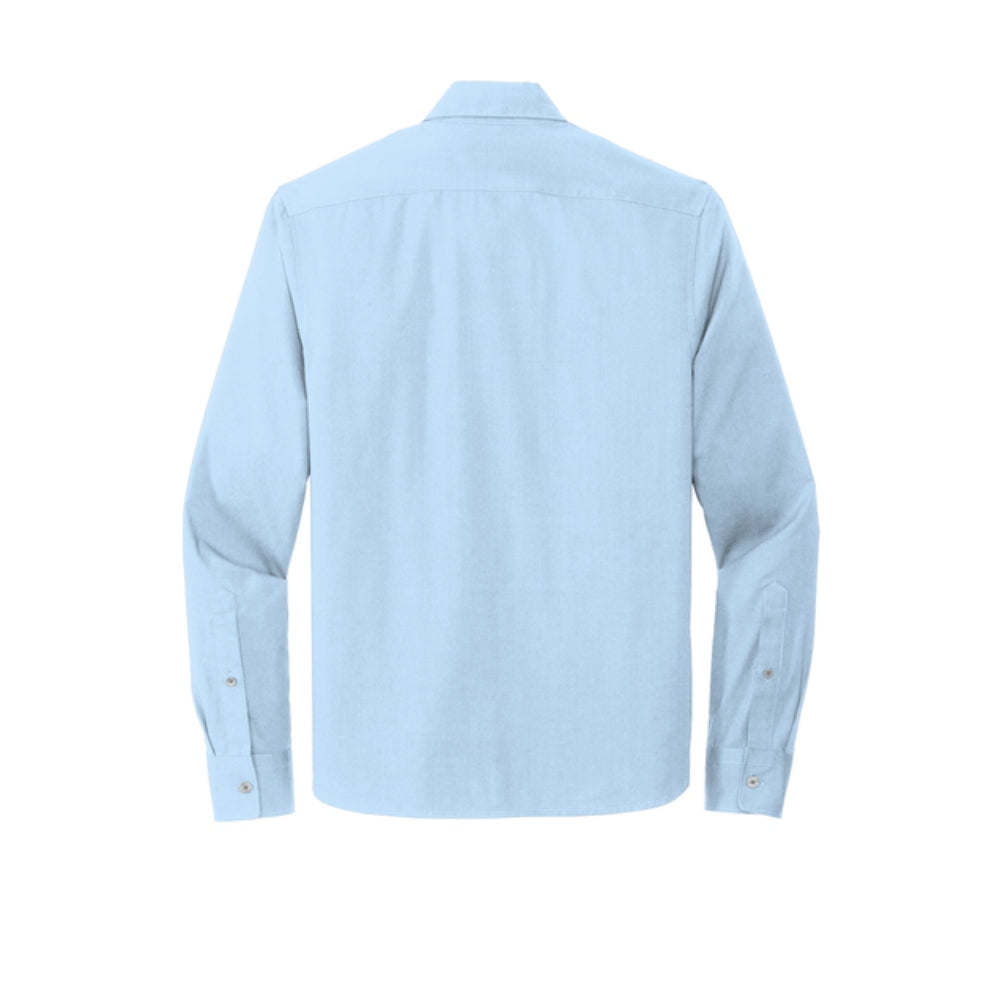 Mercer+Mettle® Long Sleeve Stretch Woven Shirt - Air Blue End On End