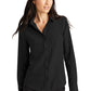Mercer+Mettle® Women's Stretch Crepe Long Sleeve Camp Blouse - Deep Black