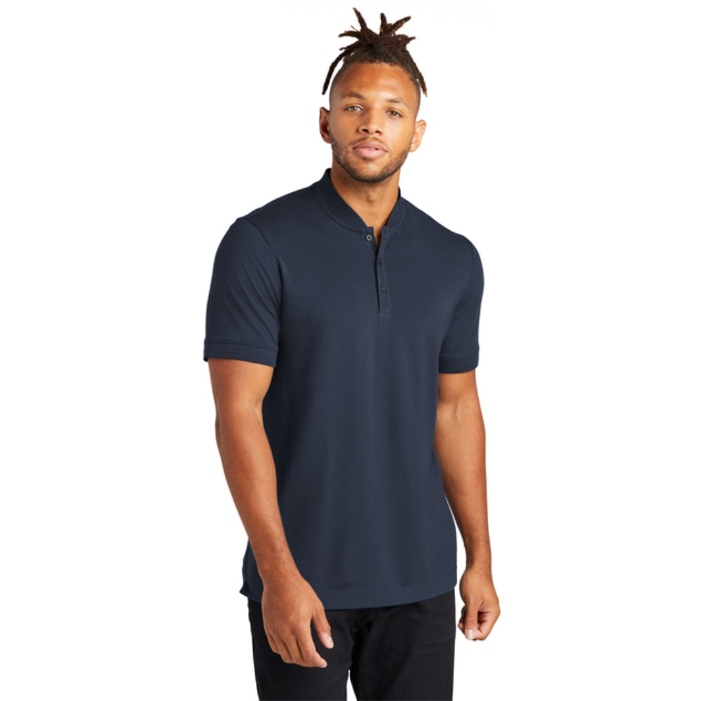 Mercer+Mettle® Stretch Pique Henley - Night Navy