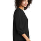 Mercer+Mettle® Women's Stretch Crepe 3/4-Sleeve Blouse - Deep Black