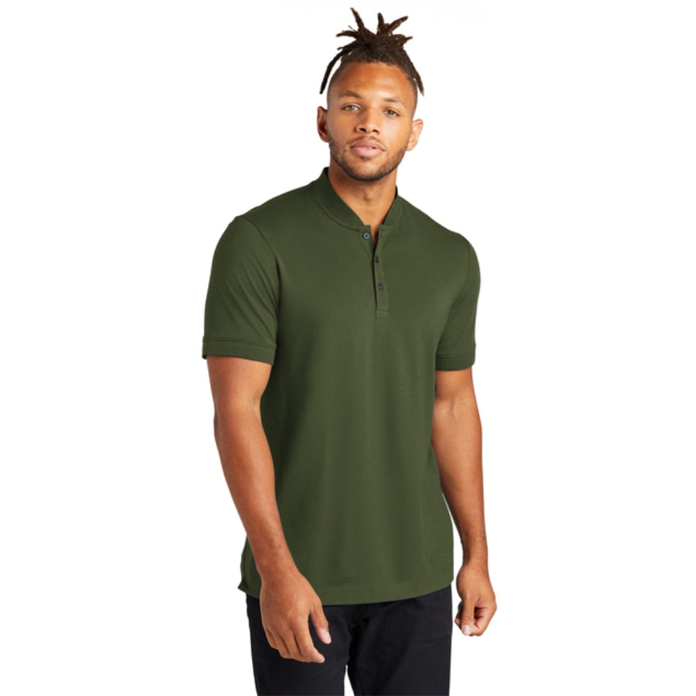 Mercer+Mettle® Stretch Pique Henley - Townsend Green