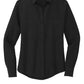 Mercer+Mettle® Women's Stretch Crepe Long Sleeve Camp Blouse - Deep Black