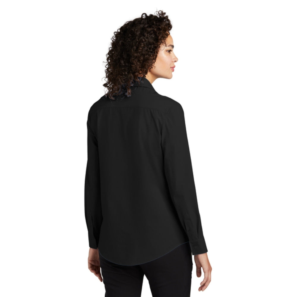 Mercer+Mettle® Women’s Long Sleeve Stretch Woven Shirt - Deep Black