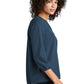 Mercer+Mettle® Women's Stretch Crepe 3/4-Sleeve Blouse - Insignia Blue