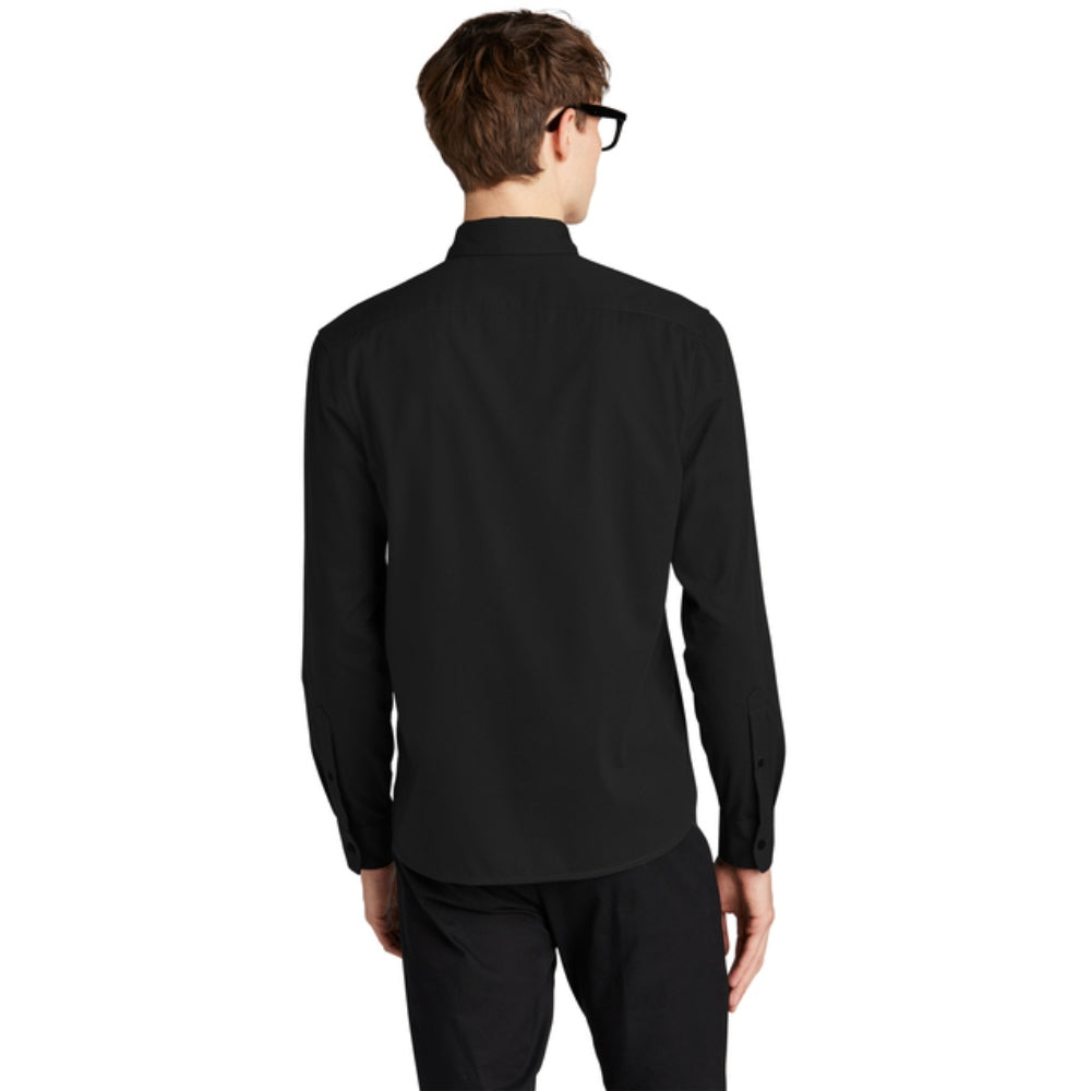 Mercer+Mettle® Long Sleeve Stretch Woven Shirt - Deep Black