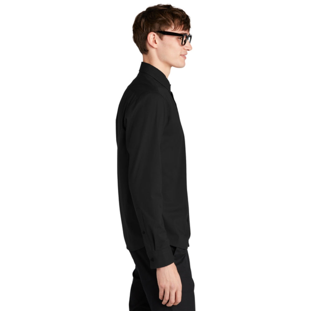 Mercer+Mettle® Long Sleeve Stretch Woven Shirt - Deep Black