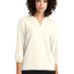 Mercer+Mettle® Women's Stretch Crepe 3/4-Sleeve Blouse - Ivory Chiffon