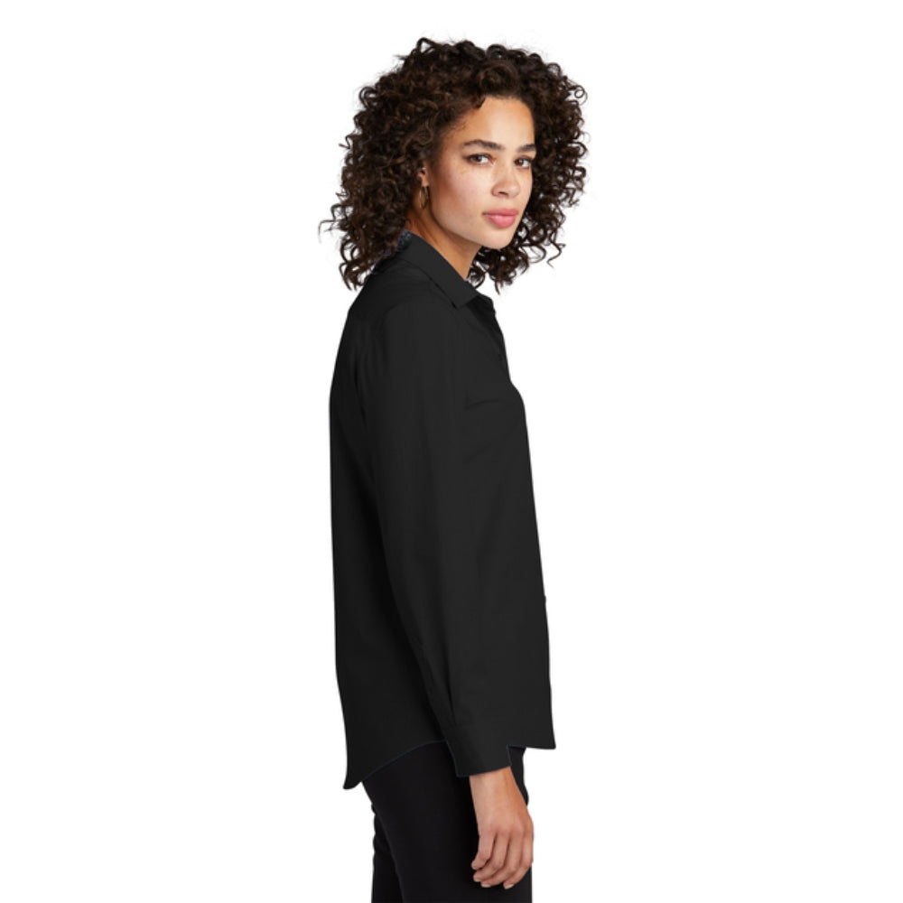 Mercer+Mettle® Women’s Long Sleeve Stretch Woven Shirt - Deep Black