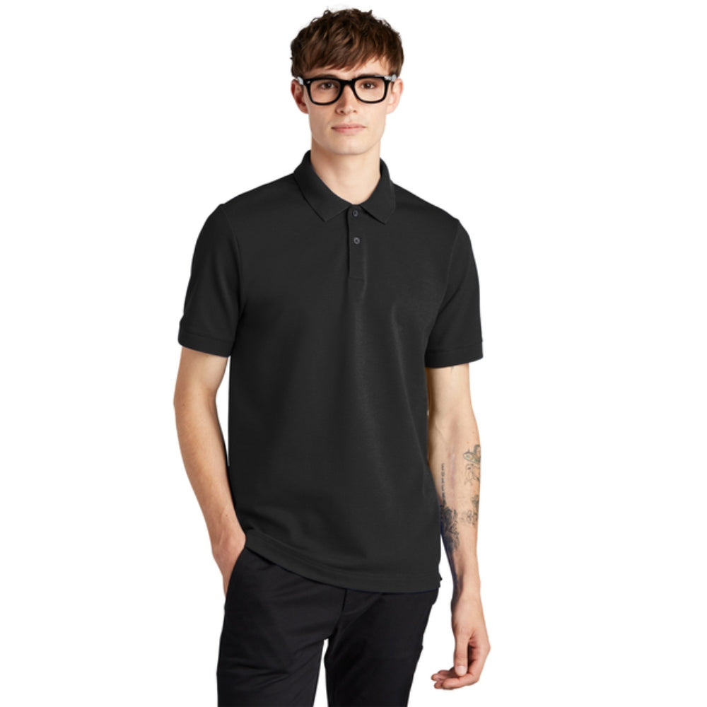 Mercer+Mettle® Stretch Heavyweight Pique Polo - Deep Black